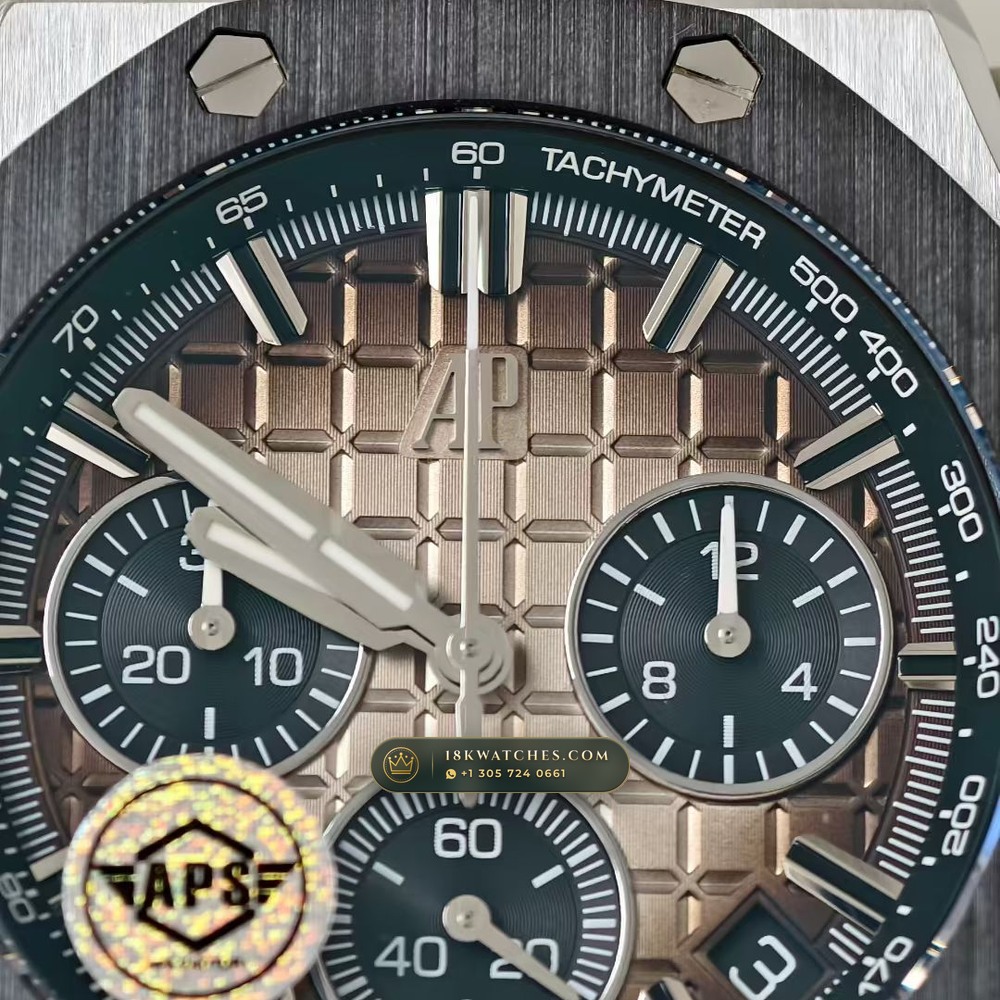 Audemars Piguet Royal Oak Offshore Selfwinding Chronograph 43mm Ref. 26420SO.OO.A600CA.01 — Studio Gallery Plate IV in 904L Stainless Steel Custom Architecture (174.6g Verified Mass, Audemars Piguet Cal. 4401 Flyback Chronograph)