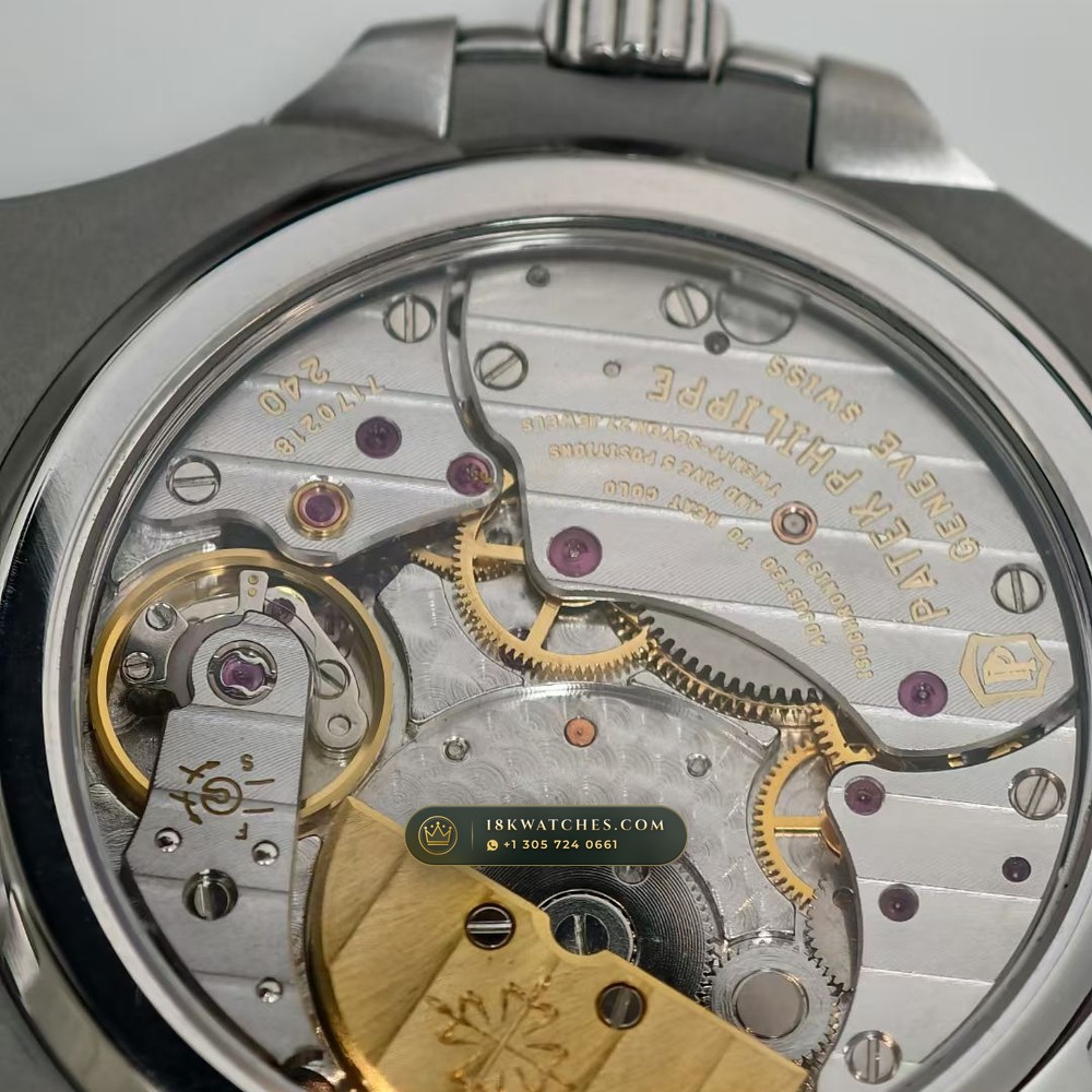 Patek Philippe Nautilus Moonphase & Power Reserve Hand-Chamfered Bevel Spec Ref. 5712A — Studio Gallery Plate V in 904L Stainless Steel Custom Architecture (116.3g Verified Mass, Patek Philippe Cal. 240 PS IRM C LU - 22K Gold Micro-Rotor)