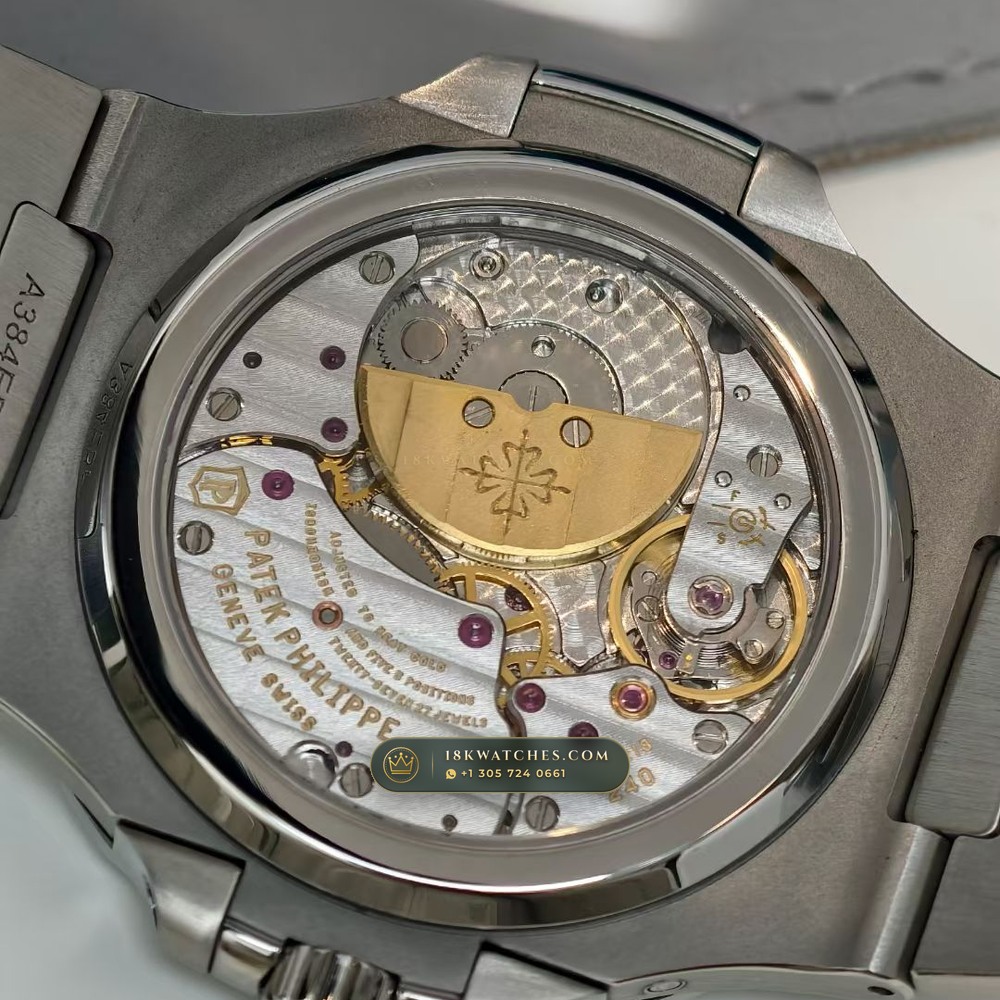 Patek Philippe Nautilus Moonphase & Power Reserve Hand-Chamfered Bevel Spec Ref. 5712A — Studio Gallery Plate VI in 904L Stainless Steel Custom Architecture (116.3g Verified Mass, Patek Philippe Cal. 240 PS IRM C LU - 22K Gold Micro-Rotor)