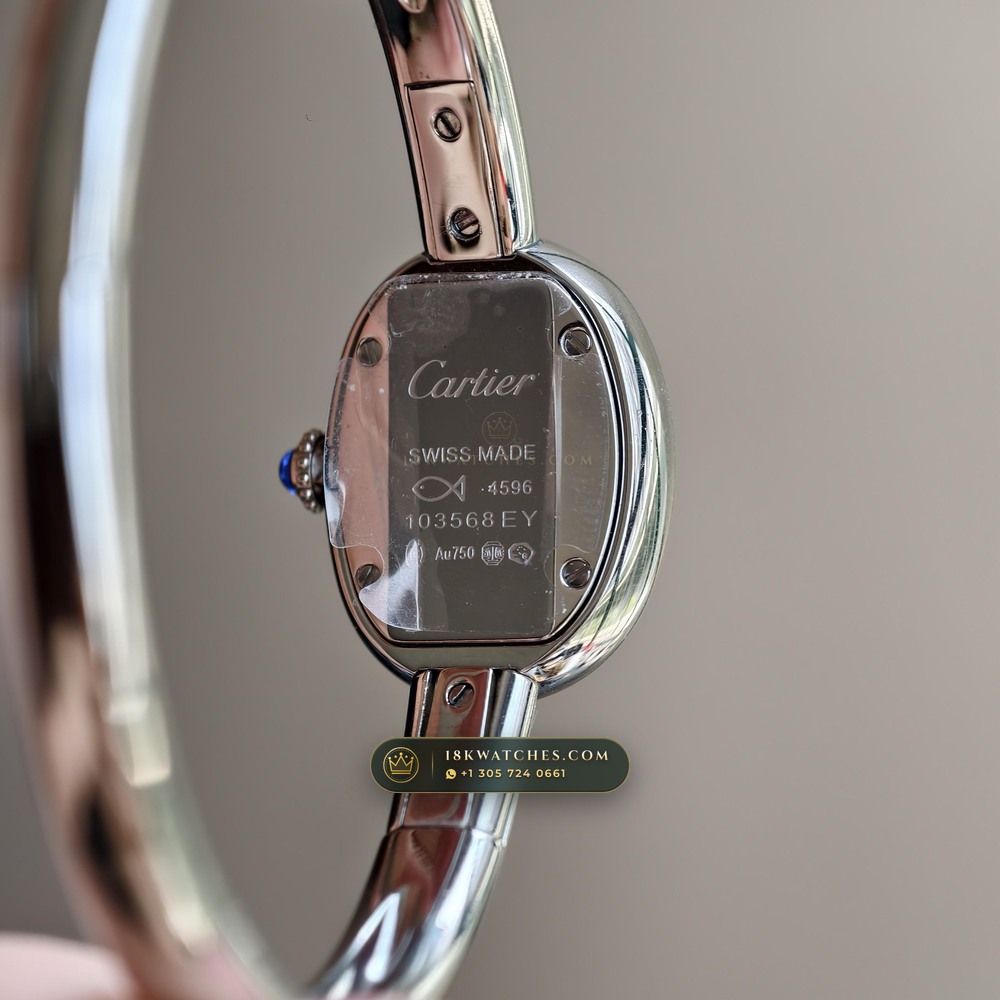 Cartier Baignoire Size 15 Bangle 18K White Gold Ref. WGBA0019 — Studio Gallery Plate VII in 18K White Gold Au750 (62.4g Verified Mass, Cartier Precision Horological Movement)