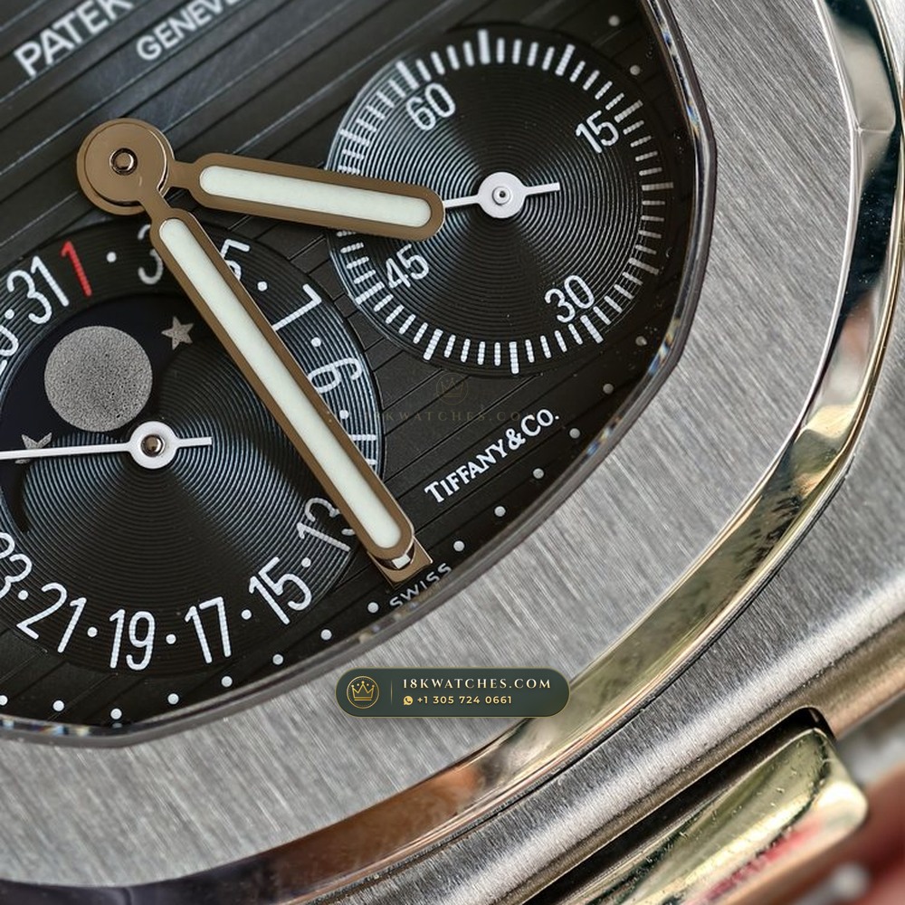 Patek Philippe Nautilus Moonphase & Power Reserve Tiffany Blue Dial Ref. 5712/1A-001 — Studio Gallery Plate IV in 904L Stainless Steel Custom Architecture (116.3g Verified Mass, Patek Philippe Cal. 240 PS IRM C LU - 22K Gold Micro-Rotor)