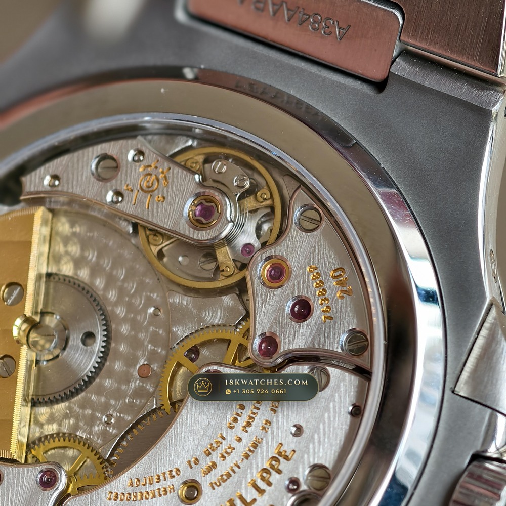 Patek Philippe Nautilus Moonphase & Power Reserve Tiffany Blue Dial Ref. 5712/1A-001 — Studio Gallery Plate VII in 904L Stainless Steel Custom Architecture (116.3g Verified Mass, Patek Philippe Cal. 240 PS IRM C LU - 22K Gold Micro-Rotor)