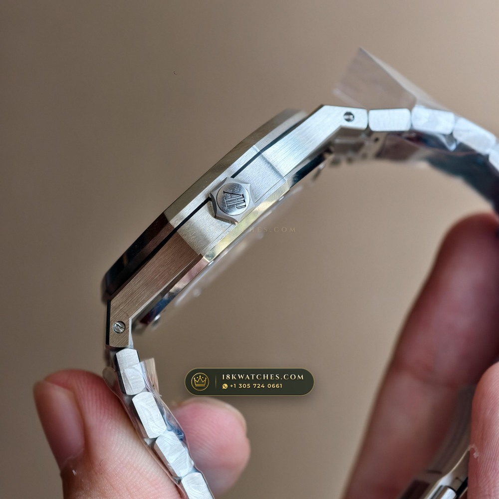 Audemars Piguet Royal Oak Double Balance Wheel Openworked 41mm Salmon Dial Ref. 15407ST.OO.1220ST.02 — Studio Gallery Plate XI in 904L Stainless Steel Custom Architecture (162.1g Verified Mass, Audemars Piguet Cal. 3132 Dual-Balance Openworked)