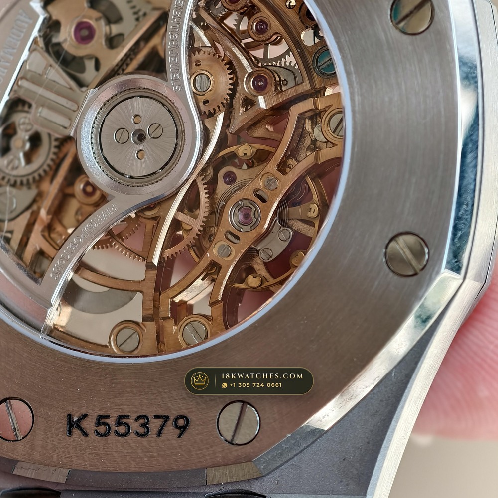 Audemars Piguet Royal Oak Double Balance Wheel Openworked 41mm Salmon Dial Ref. 15407ST.OO.1220ST.02 — Studio Gallery Plate IX in 904L Stainless Steel Custom Architecture (162.1g Verified Mass, Audemars Piguet Cal. 3132 Dual-Balance Openworked)