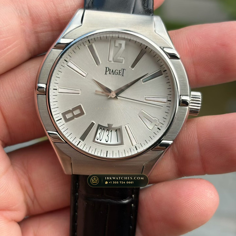 Piaget Polo Date 42mm Horizontal Guilloche Blue Dial Ref. G0A41002