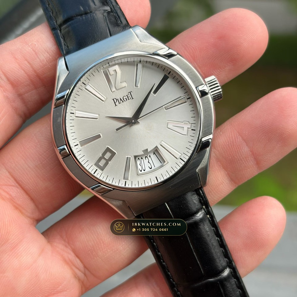 Piaget Polo Date 42mm Horizontal Guilloche Blue Dial Ref. G0A41002 — Studio Gallery Plate II in 904L Stainless Steel Custom Architecture (134.2g Verified Mass, Piaget Manufacture Cal. 1110P)
