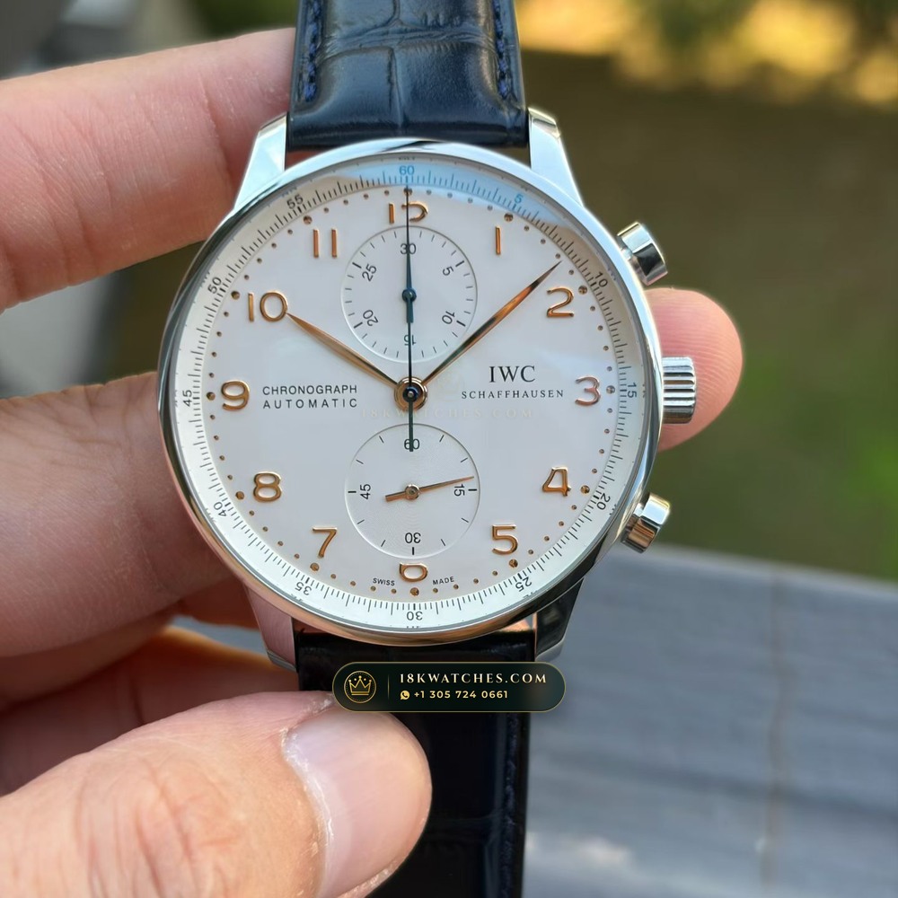 IWC Schaffhausen IWC Portugieser Chronograph 41mm Silver-Plated Dial Ref. IW371445