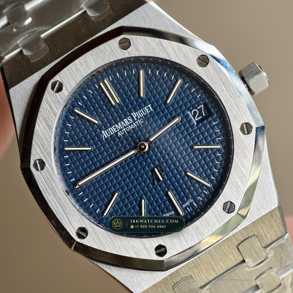 Audemars Piguet Royal Oak Jumbo Extra-Thin 39mm Ref. 15202ST.OO.1240ST.01 — Studio Gallery Plate IV in 904L Stainless Steel Custom Architecture (103.2g Verified Mass, Audemars Piguet Cal. 2121 Ultra-Thin)
