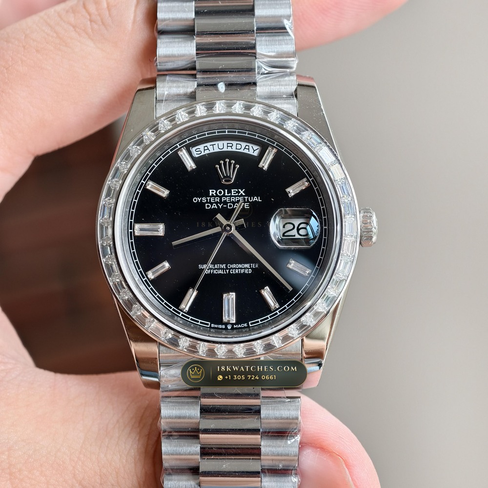 Rolex Day-Date 40 Diamond-Set Bezel 950 Platinum Ref. 228396TBR