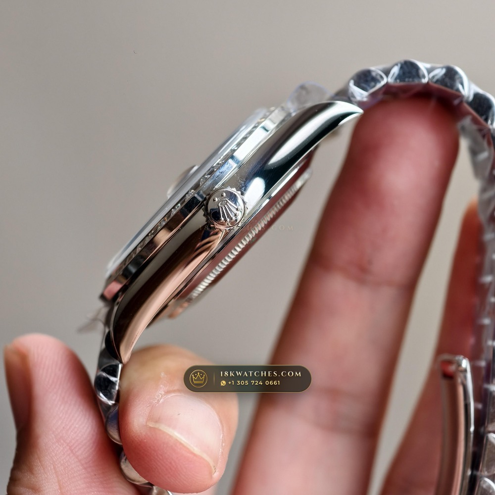Rolex Day-Date 40 Diamond-Set Bezel 950 Platinum Ref. 228396TBR — Studio Gallery Plate IV in 950 Platinum Pt950 (280.6g Verified Mass, Rolex Manufacture Cal. 3255 - 70h Power Reserve)