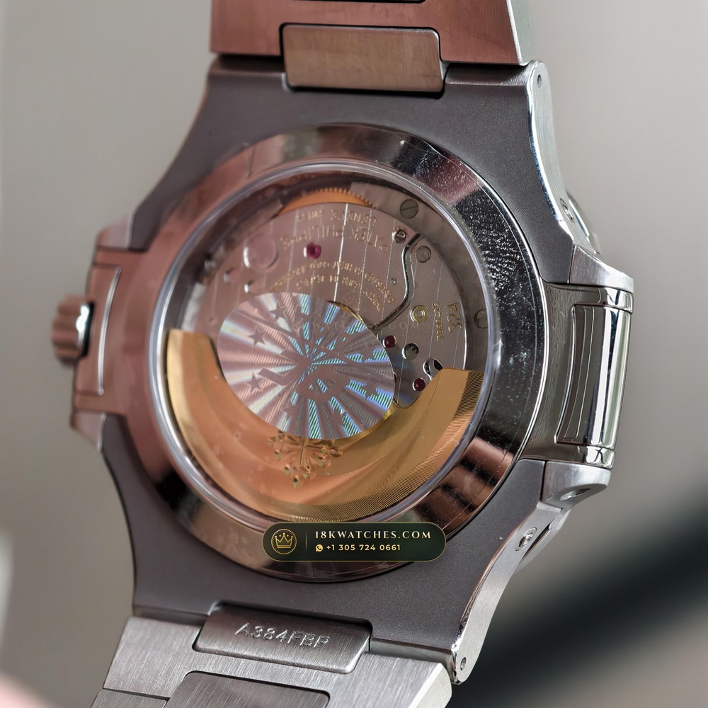 Patek Philippe Nautilus Annual Calendar & Moonphase Ref. 5726/1A-014 — Studio Gallery Plate VI in 904L Stainless Steel Custom Architecture (147.6g Verified Mass, Patek Philippe Cal. 324 S QA LU 24H - 21K Gold Rotor)