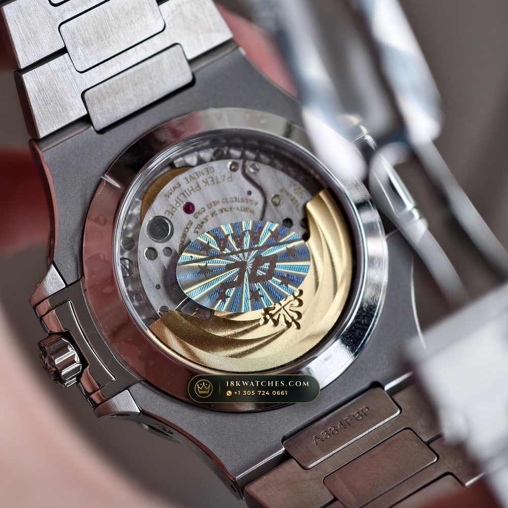 Patek Philippe Nautilus Annual Calendar & Moonphase Ref. 5726/1A-014 — Studio Gallery Plate VII in 904L Stainless Steel Custom Architecture (147.6g Verified Mass, Patek Philippe Cal. 324 S QA LU 24H - 21K Gold Rotor)