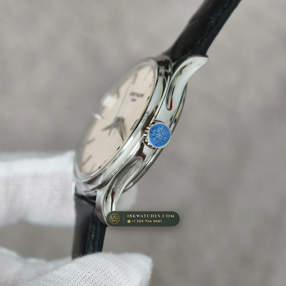 Patek Philippe Calatrava Automatic 18K White Gold Ref. 5227G-001 — Studio Gallery Plate IV in 18K White Gold Au750 (79.0g Verified Mass, Patek Philippe Cal. 324 S C - 21K Gold Rotor)