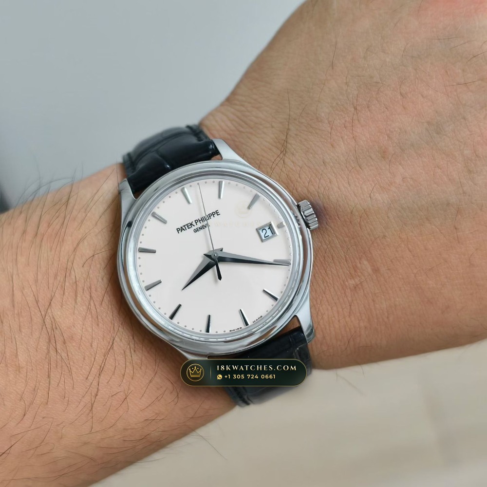 Patek Philippe Calatrava Automatic 18K White Gold Ref. 5227G-001 — Studio Gallery Plate IX in 18K White Gold Au750 (79.0g Verified Mass, Patek Philippe Cal. 324 S C - 21K Gold Rotor)