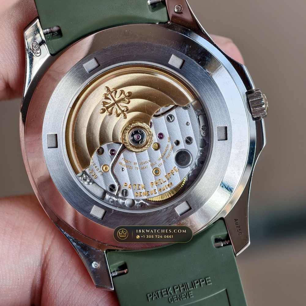 Patek Philippe Aquanaut Jumbo 42.2mm 18K White Gold Ref. 5168G — Studio Gallery Plate VII in 18K White Gold Au750 (120.6g Verified Mass, Patek Philippe Cal. 324 S C - 21K Gold Rotor)