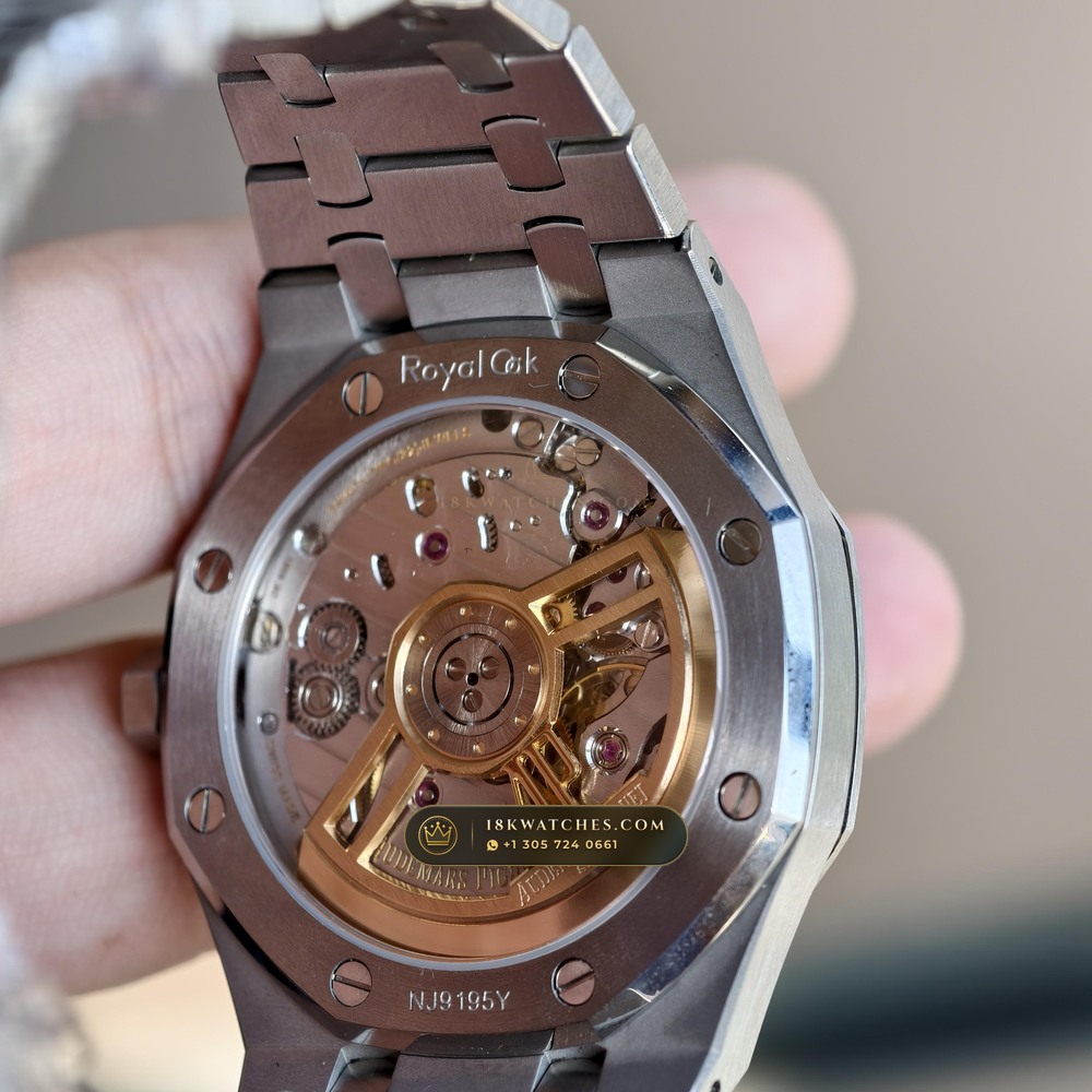 Audemars Piguet Royal Oak Selfwinding 41mm Custom Tapestry Dial Deep Crystal Optics Ref. 15510ST — Studio Gallery Plate X in 904L Stainless Steel Custom Architecture (166.4g Verified Mass, Audemars Piguet Cal. 4302 - 70h Power Reserve)