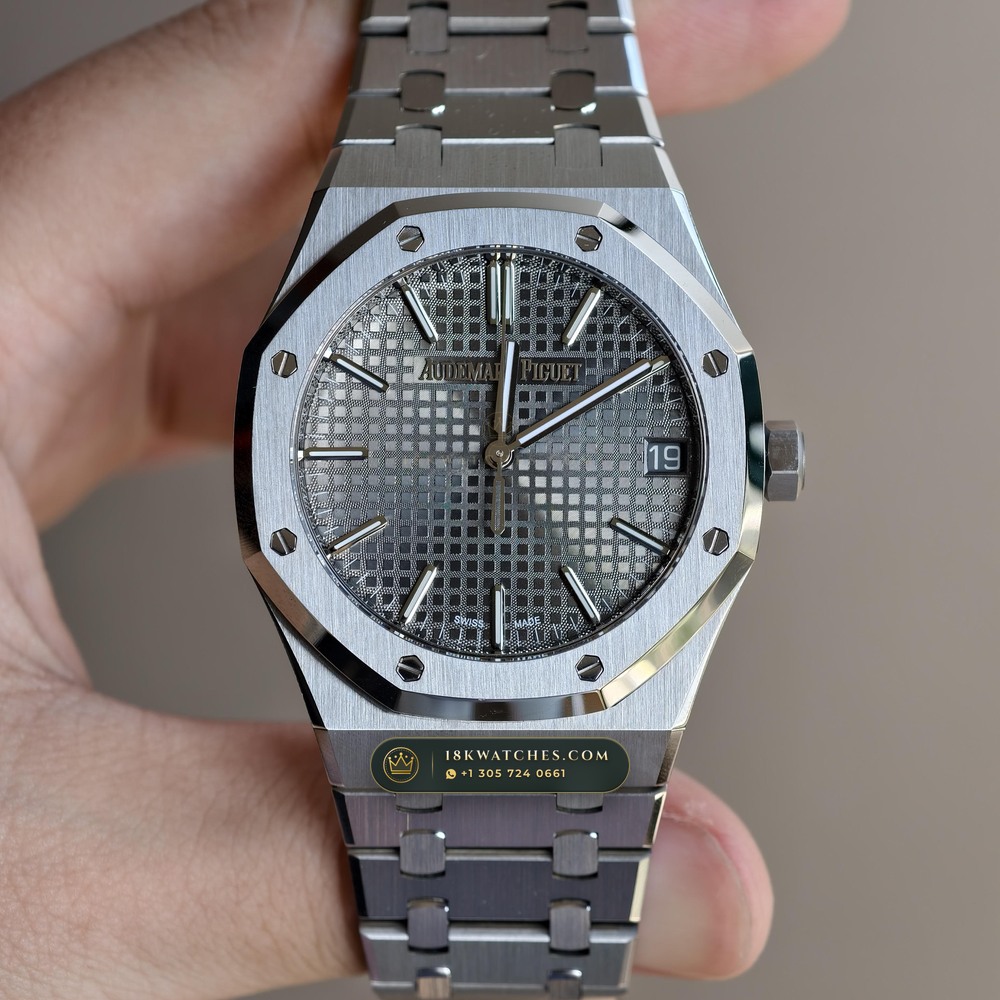 Audemars Piguet Royal Oak Selfwinding 41mm Custom Tapestry Dial Deep Crystal Optics Ref. 15510ST