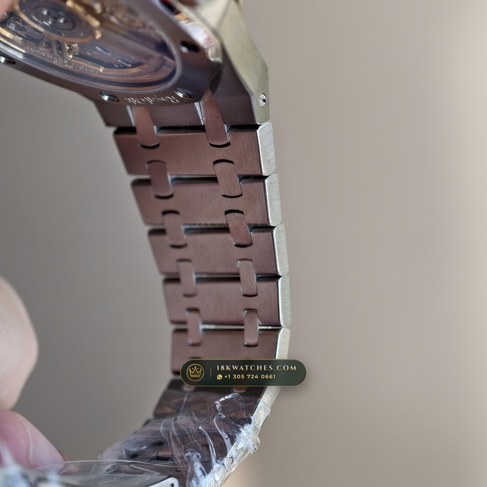 Audemars Piguet Royal Oak Selfwinding 41mm Custom Tapestry Dial Deep Crystal Optics Ref. 15510ST — Studio Gallery Plate IX in 904L Stainless Steel Custom Architecture (166.4g Verified Mass, Audemars Piguet Cal. 4302 - 70h Power Reserve)