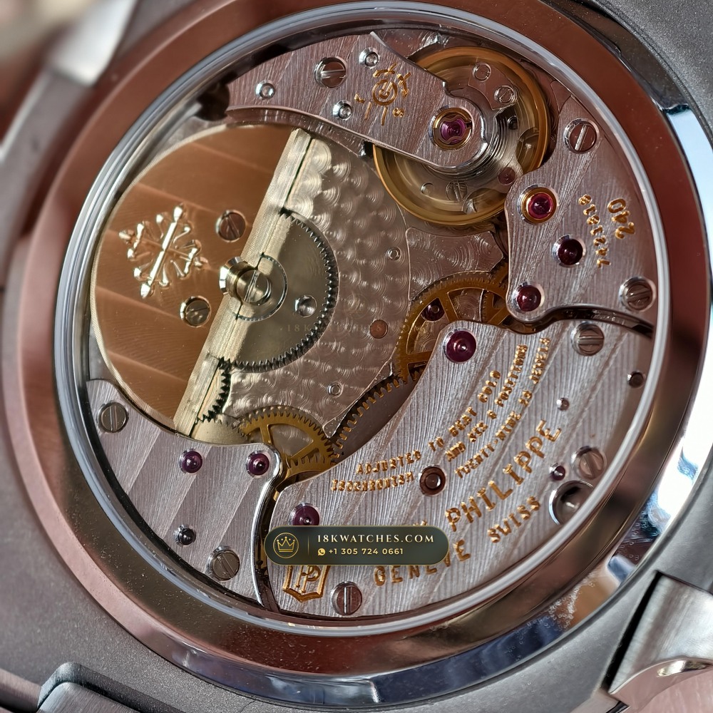 Patek Philippe Nautilus Moonphase & Power Reserve Custom SW Dial 22K Gold Rotor Ref. 5712/1A — Studio Gallery Plate VII in 904L Stainless Steel Custom Architecture (116.9g Verified Mass, Patek Philippe Cal. 240 PS IRM C LU - 22K Gold Micro-Rotor)