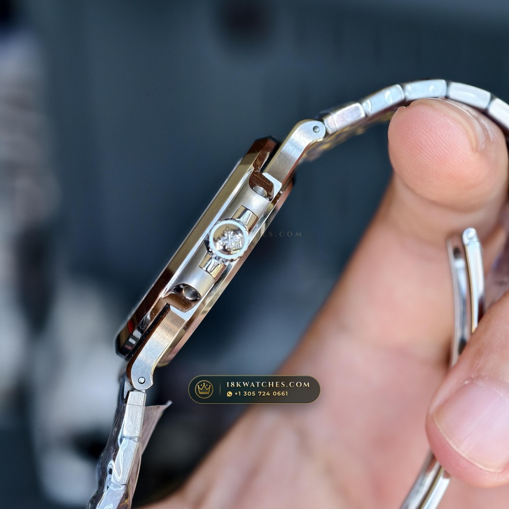 Patek Philippe Nautilus Self-Winding 22K Gold Rotor 5-Axis CNC Case Ref. 5711/1A-014 — Studio Gallery Plate V in 904L Stainless Steel Custom Architecture (115.2g Verified Mass, Patek Philippe Cal. 26-330 S C / Cal. 324 S C - 21K Gold Rotor)