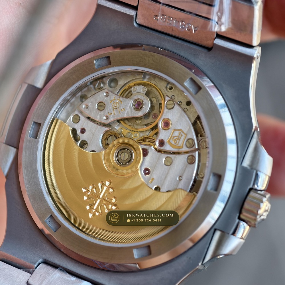 Patek Philippe Nautilus Self-Winding 22K Gold Rotor 5-Axis CNC Case Ref. 5711/1A-014 — Studio Gallery Plate VI in 904L Stainless Steel Custom Architecture (115.2g Verified Mass, Patek Philippe Cal. 26-330 S C / Cal. 324 S C - 21K Gold Rotor)