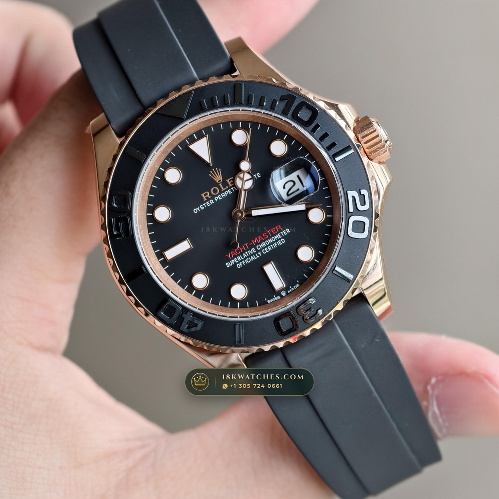 Rolex Yacht-Master 40 18K Everose Gold Ref. 126655 — Studio Gallery Plate II in 18K Rose Gold Au750 (153.1g Verified Mass, Rolex Manufacture Cal. 3235 - 70h Power Reserve)