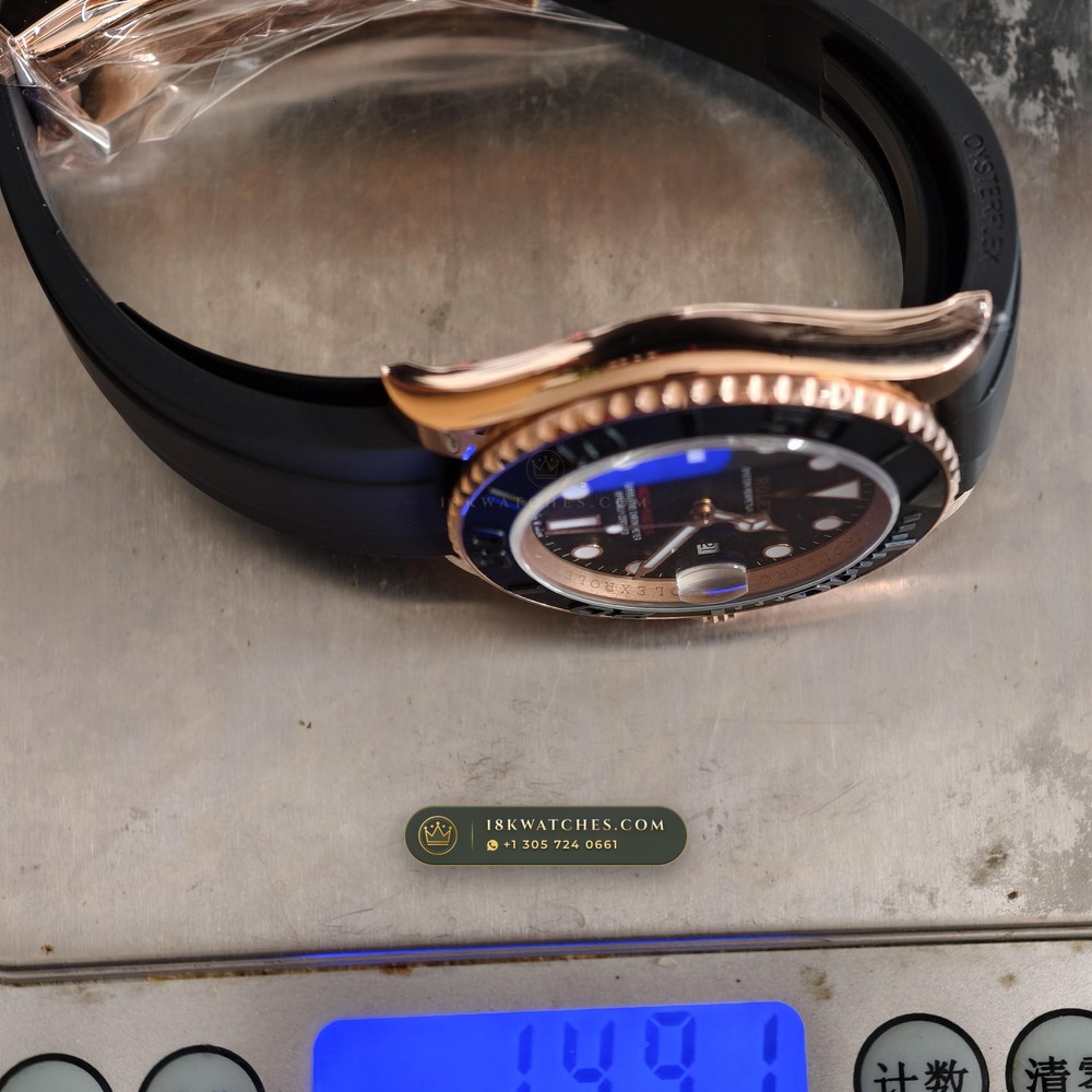 Rolex Yacht-Master 40 18K Everose Gold Ref. 126655 — Studio Gallery Plate VIII in 18K Rose Gold Au750 (153.1g Verified Mass, Rolex Manufacture Cal. 3235 - 70h Power Reserve)
