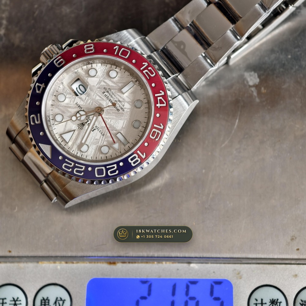 Rolex GMT-Master II Gibeon Meteorite Dial 18K White Gold Ref. 126719BLRO — Studio Gallery Plate IX in 18K White Gold Au750 (217.0g Verified Mass, Rolex Manufacture Cal. 3285 - 70h Power Reserve)